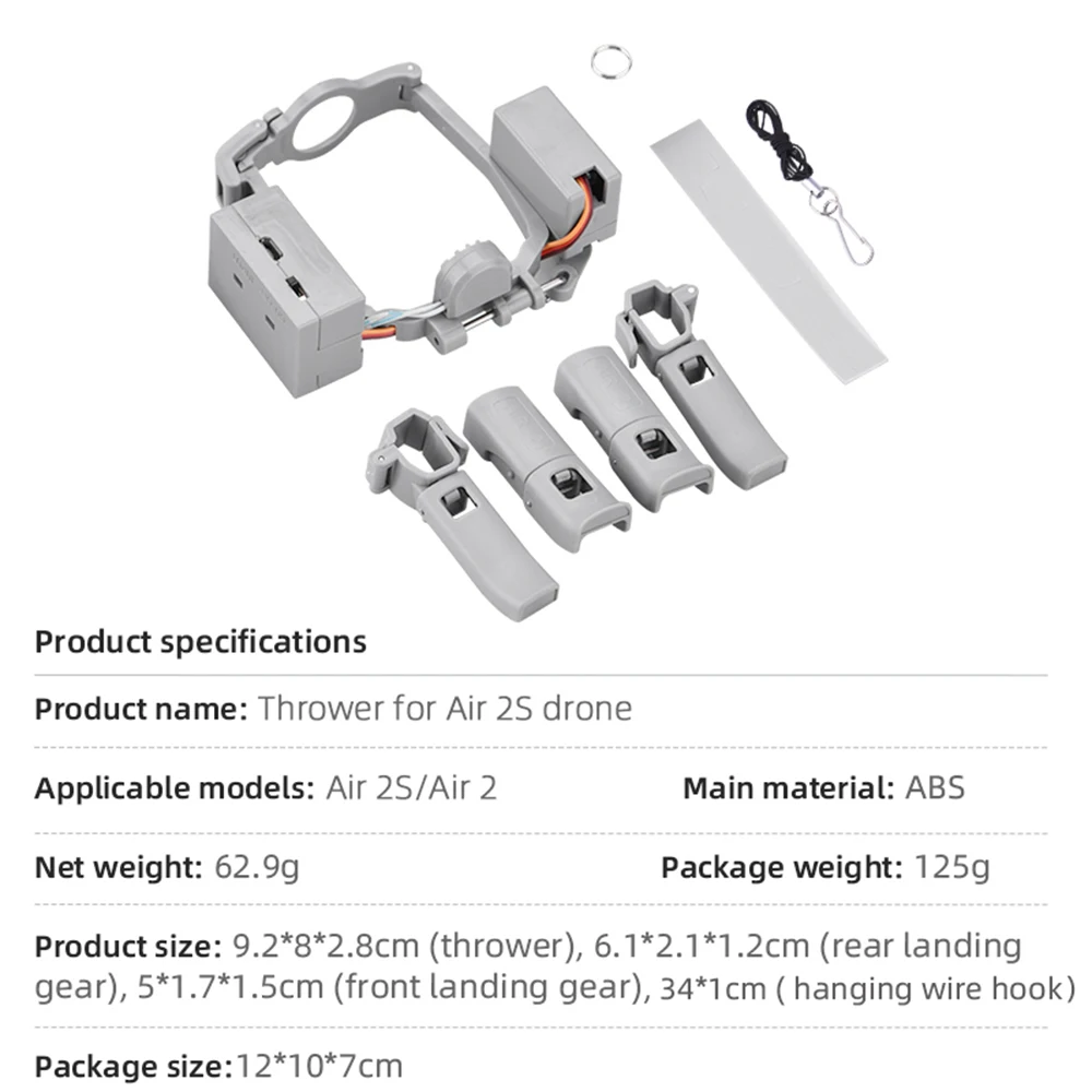 BRDRC Drop System for DJI Air 2S/Mavic Air 2 Airdrop Thrower Transport Device with Landing Gear Long Distance Deliver Accessory