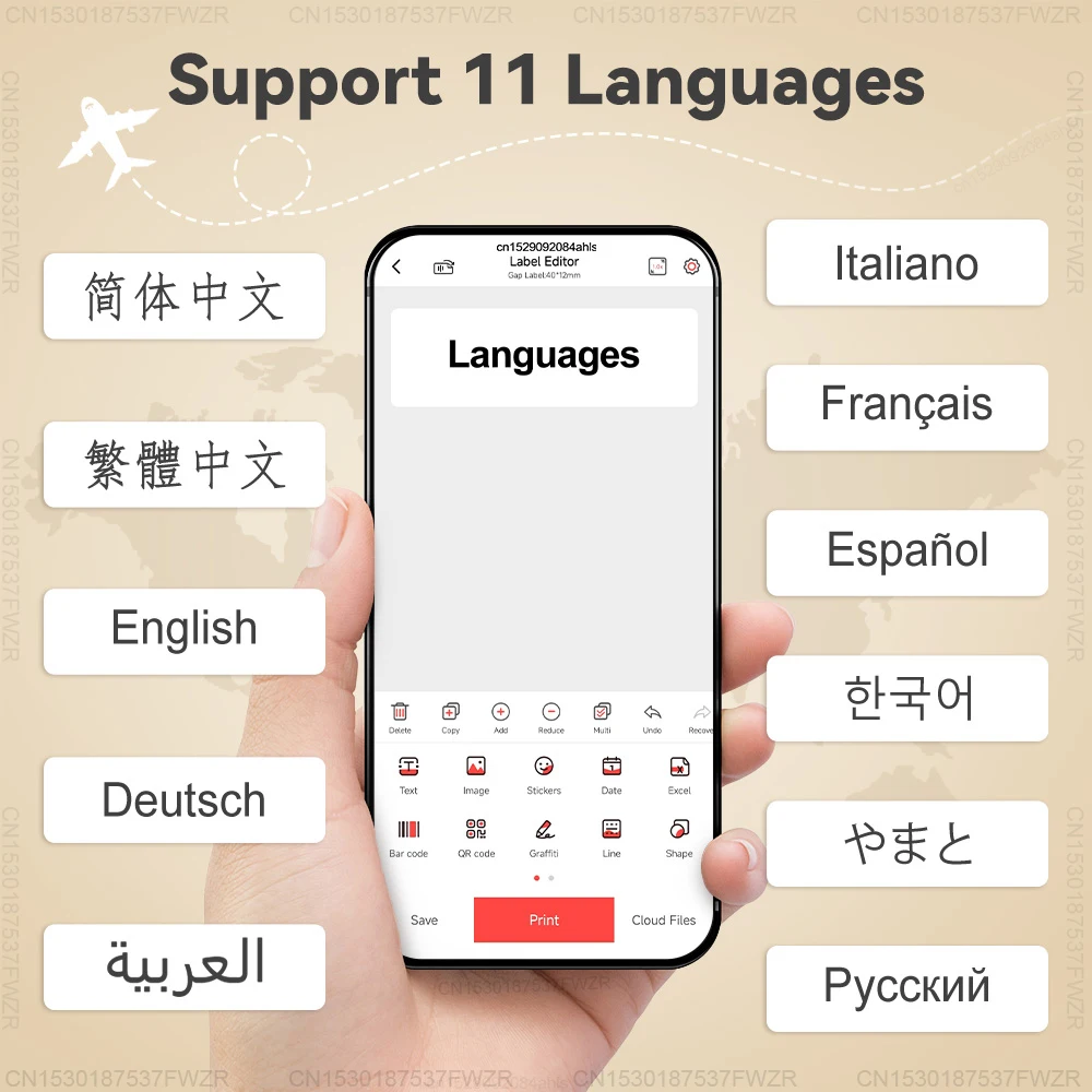 Marklife P12 طابعة ملصقات حرارية قطع تلقائي طابعة صغيرة محمولة P12 آلة وضع العلامات على الملصقات اللاصقة أو 5PK الشريط المستمر #6