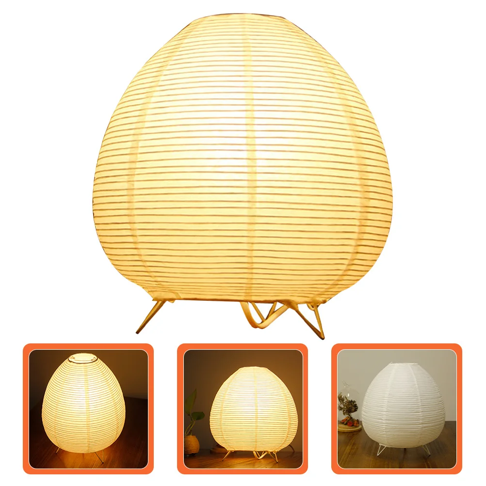 

Paper Lantern Lamp Soft Light Modern Rice Paper Table Lamp Bedside Nightstand Light with Bulb Us Plug for Bedroom