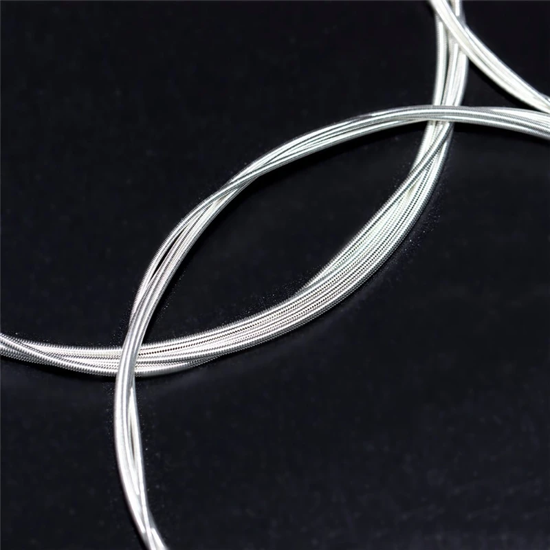 MOGE MG43 028-043 Saiten für klassische Gitarre, Nylon, silberfarben, ummantelte Drahtbeschichtung, Musikinstrumentenzubehör – Detail 5