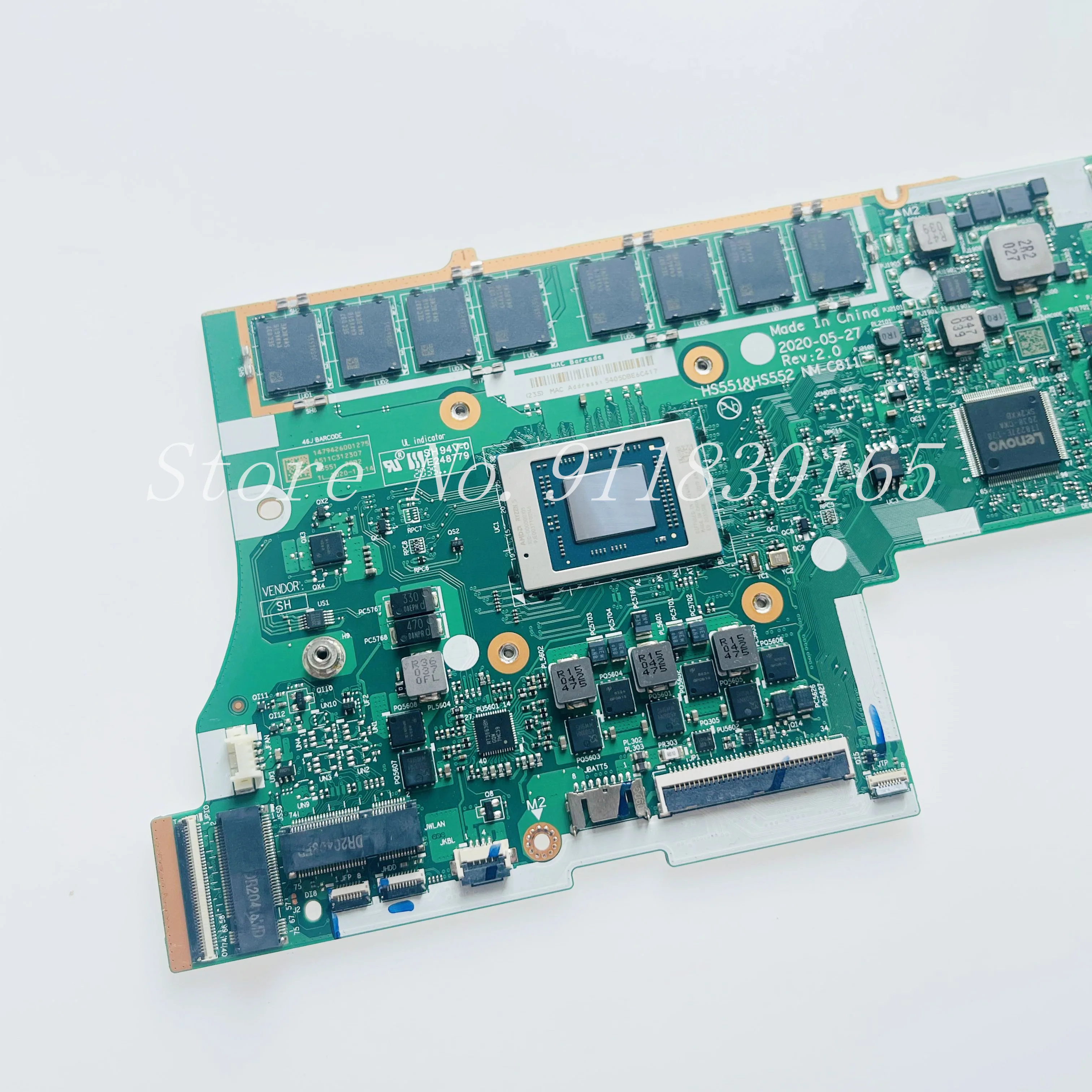 Placa-mãe portátil para Lenovo IdeaPad 5-15ARE05, GS55D e GS55E