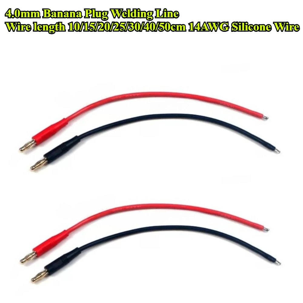 2Pcs Alligator Cilp to 4.0mm Banana Plug Test Cable Lead Connector Dual Tester Probe Crocodile Clip For Multimeter Measure Tool