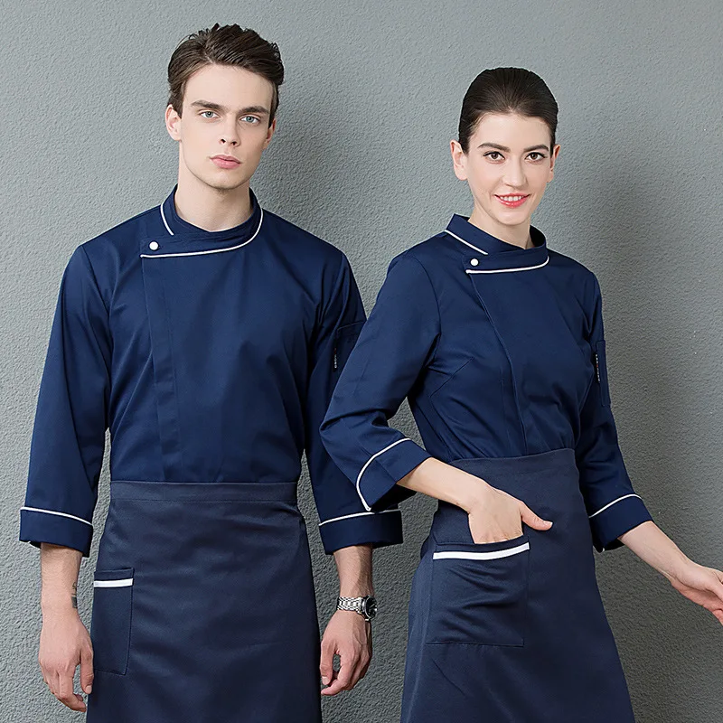 C708 Hotel Kitchen Chef Uniforms Short Sleeved Chef Jacket Wholesale Food Service Clothes Plus Size Waiter Coat Chef Uniform