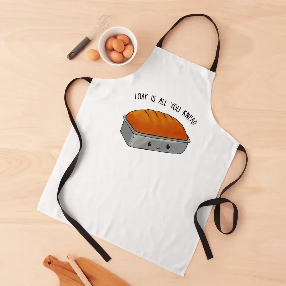 

Food Pun - Loaf is All You Knead Apron Chef Uniform Woman professional hairdressing Apron