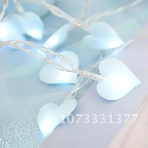 Guirlanda de luz de fadas a pilhas, Luzes de festão, Corda de algodão, Decoração de Ano Novo, Natal, Amor, 1,5 m, 3m, 6m