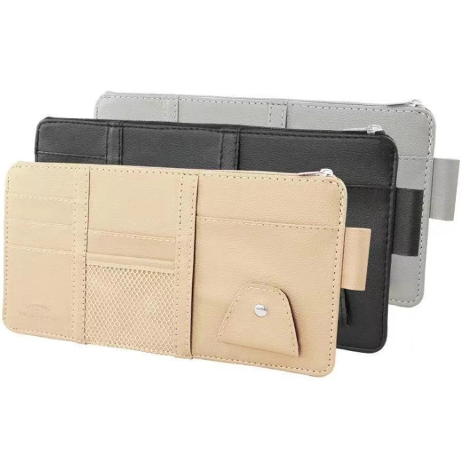 Car Sun Visor Organizer, Auto Interior Accessories Storage Pocket Truck Organizer Pouch Holder Tissue Case Bag for Card License