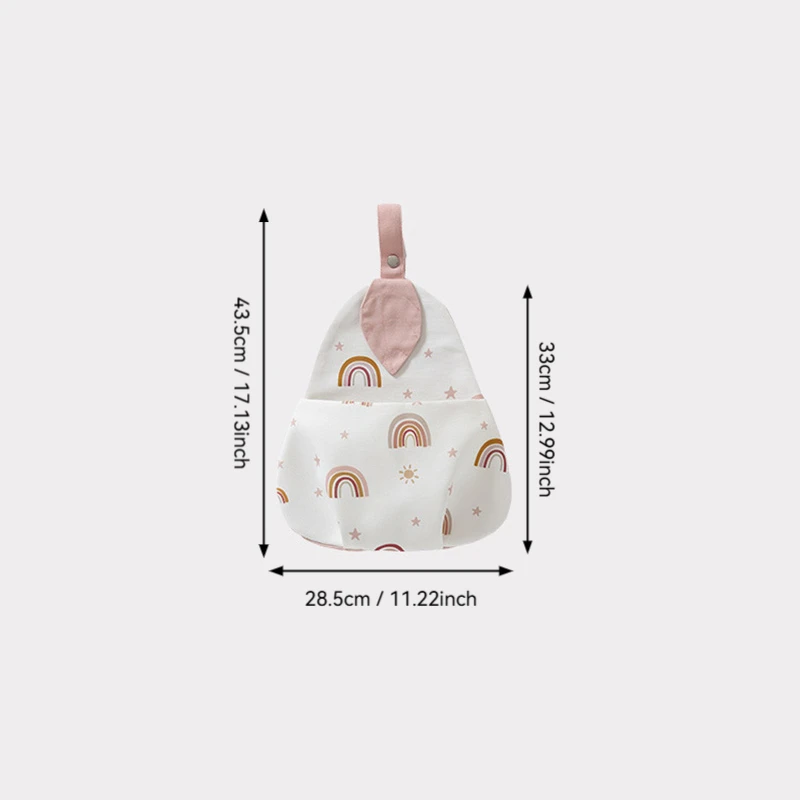 Baby Crib Storage Bag Multi-Functional Hanging Organizer with Pockets Washable Diaper Toy Nursery Organizer Christmas Gift