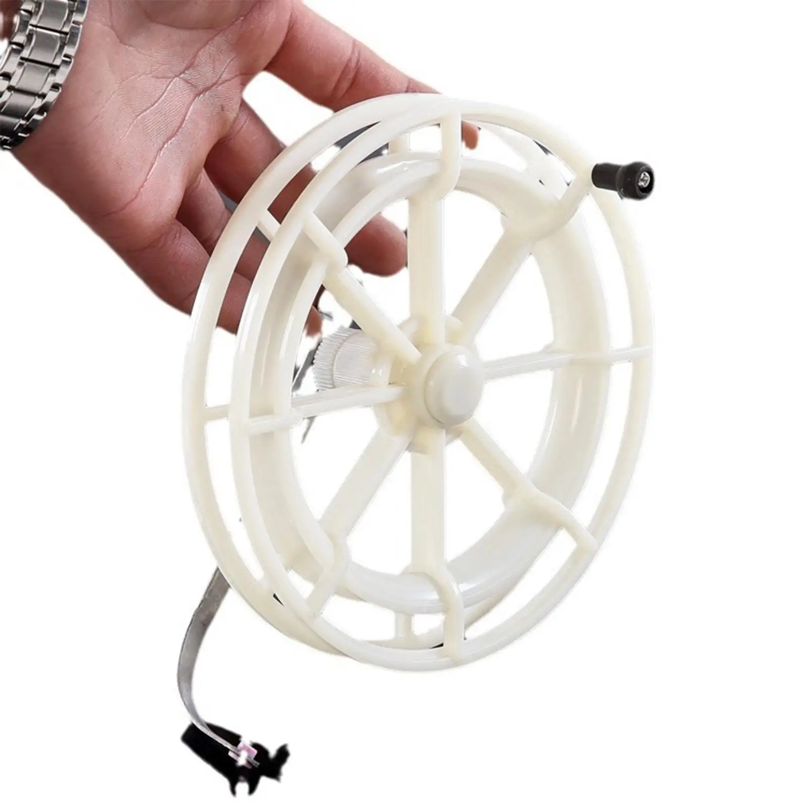 Sturdy White Fishing Reel Hand Operated Double Bearing Caster for Carp Sea and Boat Fishing