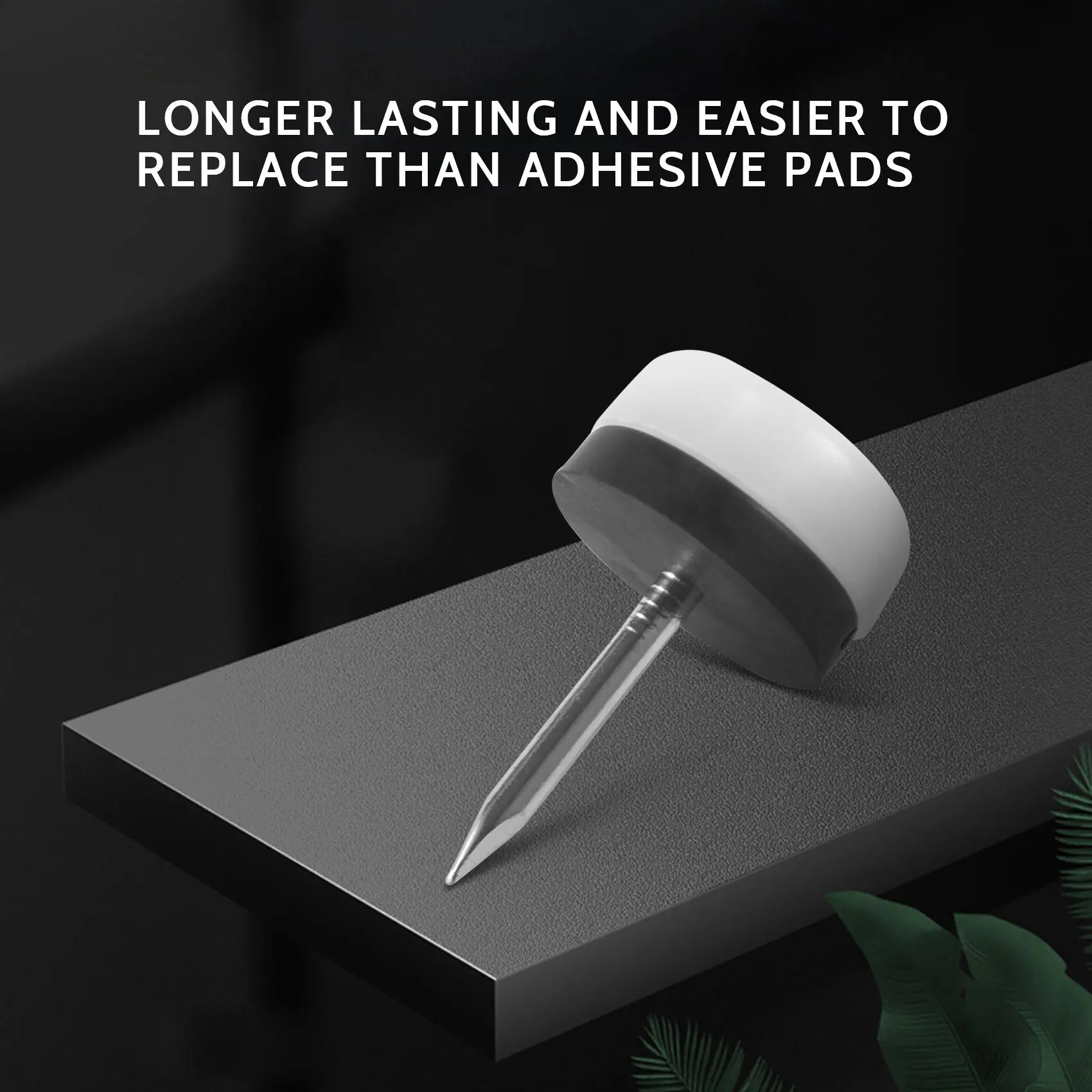 

BAAU 40Pcs Thickened Furniture Glide,Nail-On Nylon Slider Pad Floor Protector For Wooden Leg Feet Of Chair Table Sofa(18Mm Or 0.