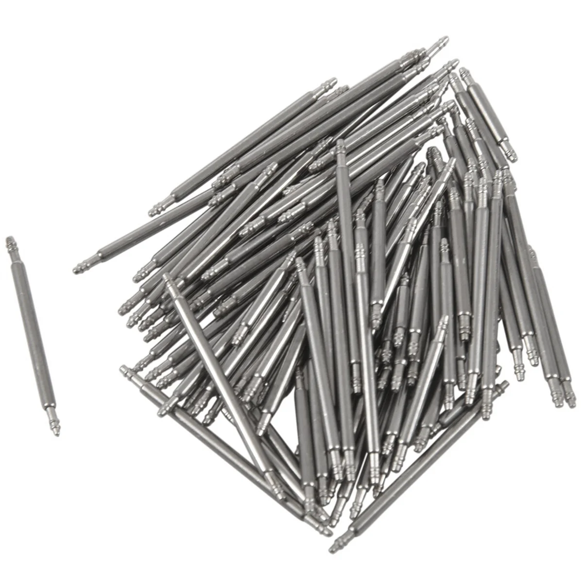 108pcs 8-25mm Stainless Steel Watch Band Strap Spring Bar Link Pins Remover New Silver