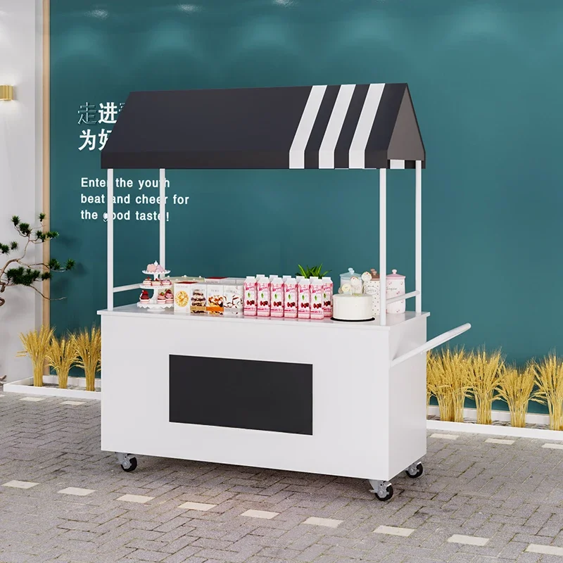 Iron art float stall trolley display stand snack car night market mobile stall trolley market stall outdoor.