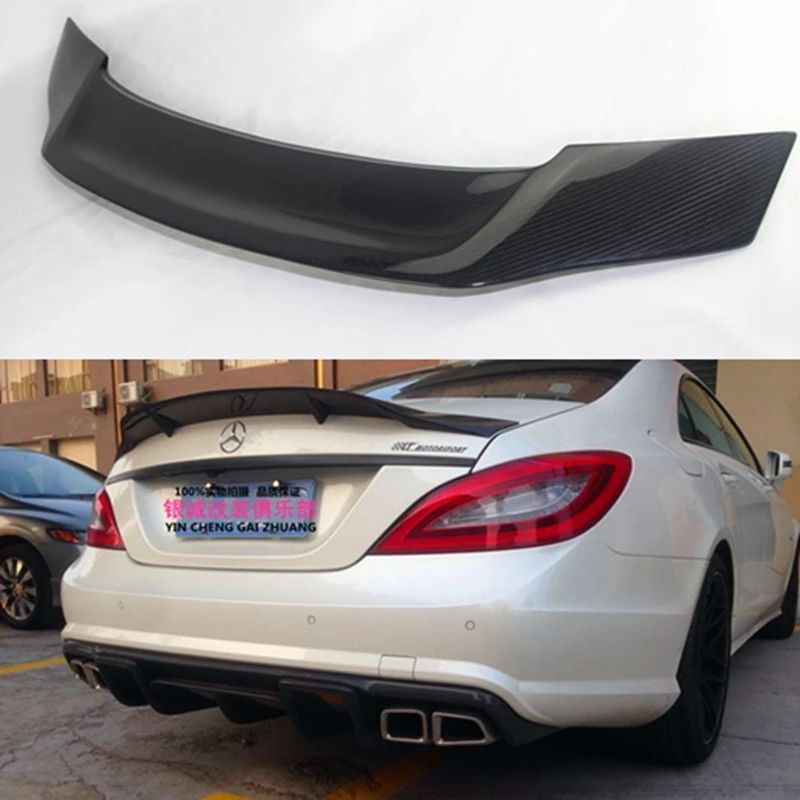 CLS-Class Renntech Style Carbon Fiber Trunk Spoiler for Benz W218 CLS300 CLS350 CLS500 CLS550 CLS63 AMG 2012 - 2017