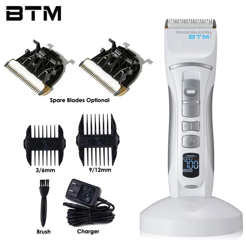 BTM P18 Professional Electric Hair Clipper Rechargeable Hair Trimmer Hair Cutting Machine To Haircut Beard Shaver 7000rpm