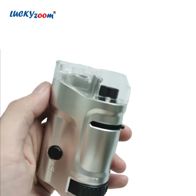 Adjustable 20-40X Magnifying Glass With Stand Base Portable Illuminated Magnifier Lamp Loupe LED Lupa Mini Microscope Lupe