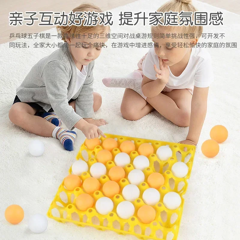 Table Board Game Challenge Parent-child Interactive Game Party Challenge Egg Tray Table Tennis Game Set for Party Challenge