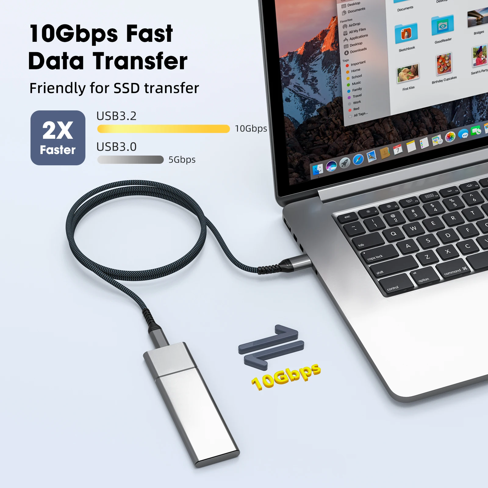 Cable USB 3,2 Gen2 a tipo C, c - Laptop External Accessories reseña y precio