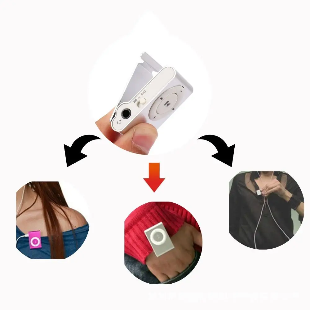 1 قطعة مشغل MP3 صغير الموسيقى الوسائط مشغل MP3 صغير كليب دعم TF بطاقة المألوف المحمولة جهاز مشغل صغير 3.5 مللي متر مشغل مقبس استريو