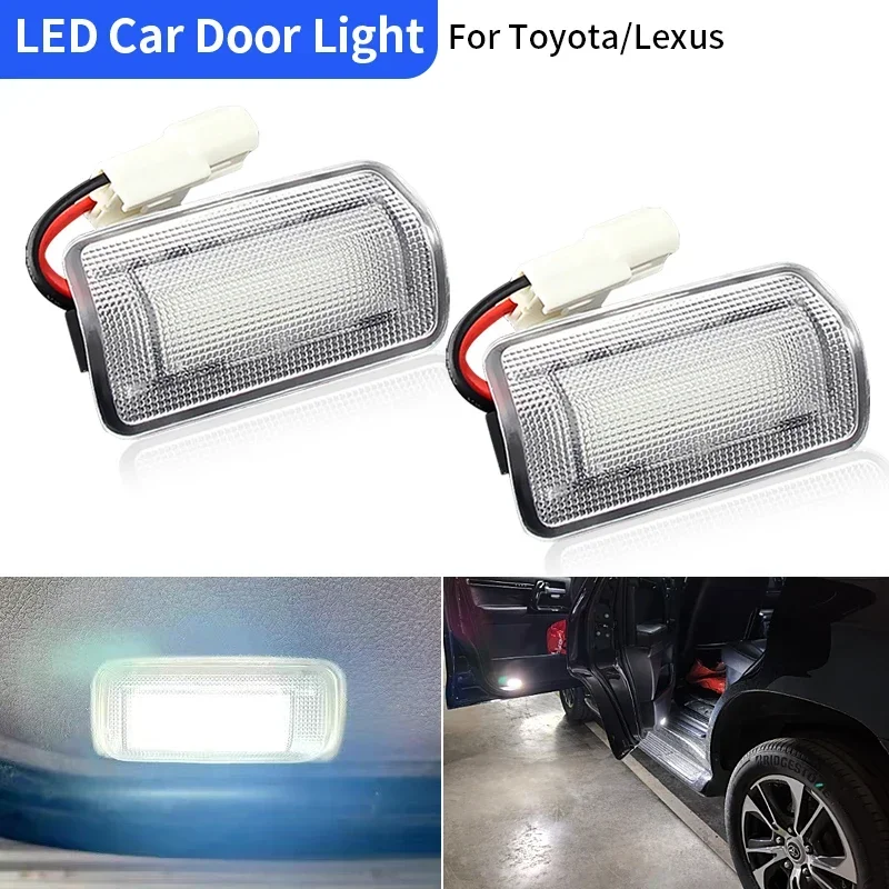 Super Bright 6000K White Car LED Door Panel Courtesy Light For TOYOTA Wish Prius Camry Alphard Isis Estima For Lexus IS250 RX350