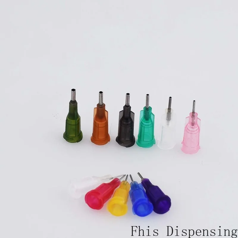 100 قطعة 14G-27G ث/ISO القياسية الاستغناء الإبر PP Luer قفل المحور 0.25 بوصة طول الأنابيب الدقة S.S الاستغناء نصائح حادة