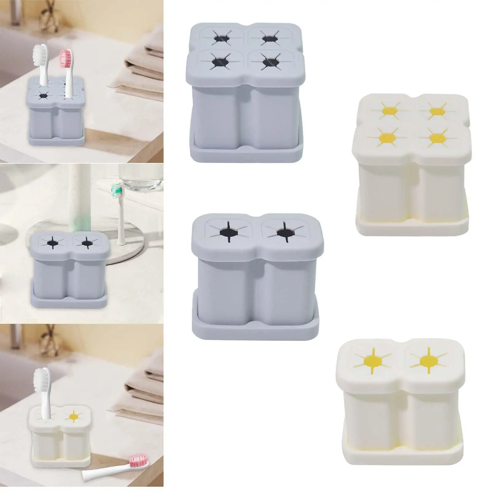 Electric Toothbrush Heads Holder Multipurpose Storage Holder for Countertop