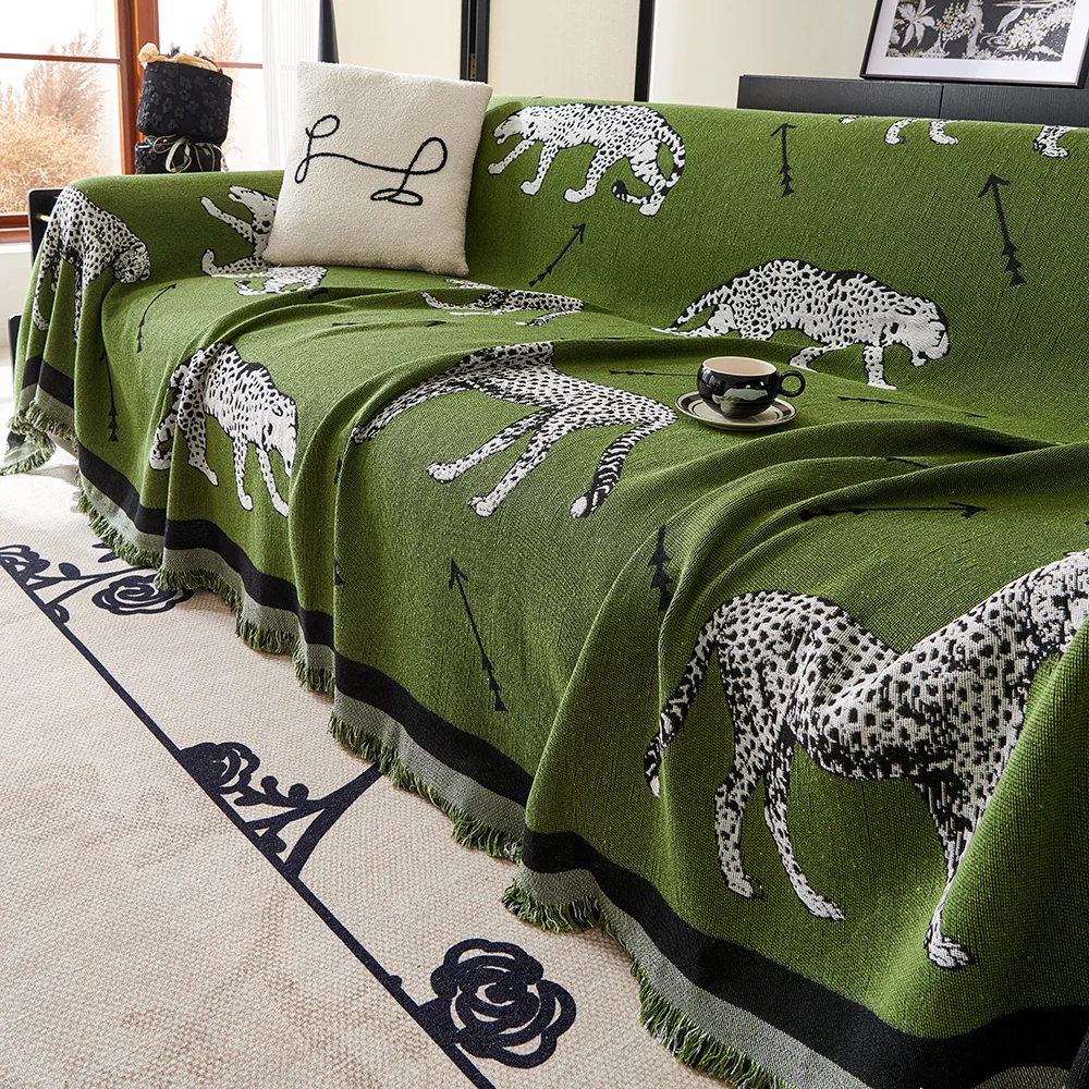 Wild Cheetah Blanket for sofa cover, cotton blend Sofa Blankets, Throw Blanket for Sofa Couch Bed Living Room outdoor