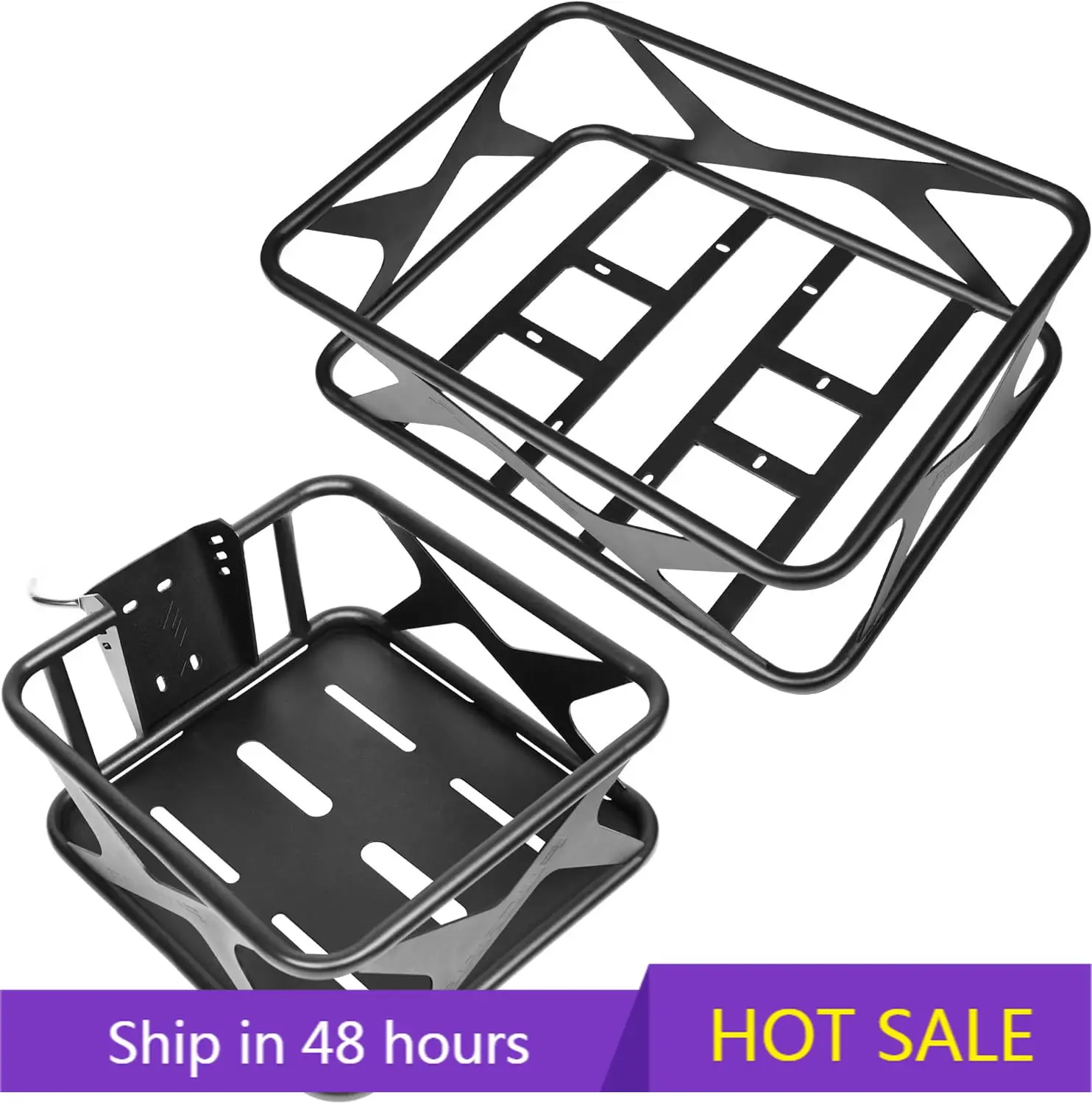 

Электрическая передняя корзина и задняя корзина POWER LEAP. Носите до 60 фунтов. Простая установка. Высококачественная велосипедная корзина.