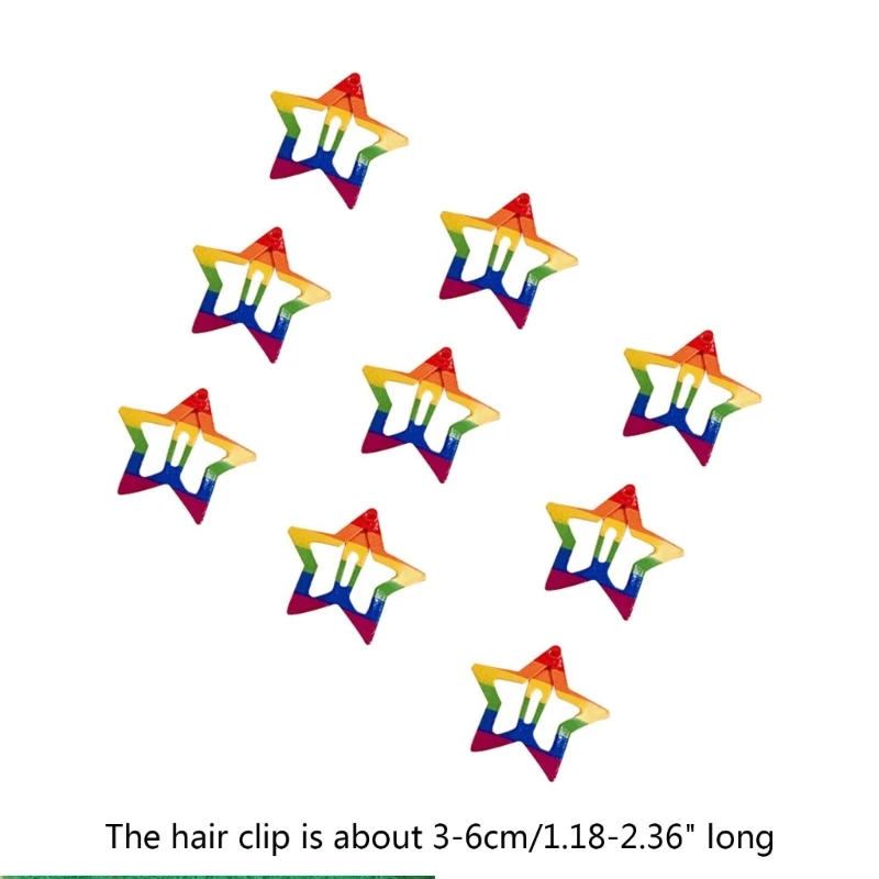 Y2k Rainbow Color Design Girls Hair Clip Taking Photo Hairpins Lovely Hairclip