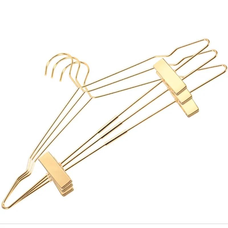 

Trousers Hanger Trouser Clip Household Seamless Clothing Store Golden Hanger Retractable Multifunctional Hanger Skirt Clip