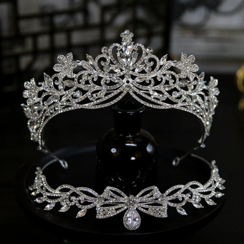

CC Crystal Crowns Women Hair Accessories Wedding Headbands Bridal Headpiece Engagement Hairwear Separable Romantic Tiaras AN146
