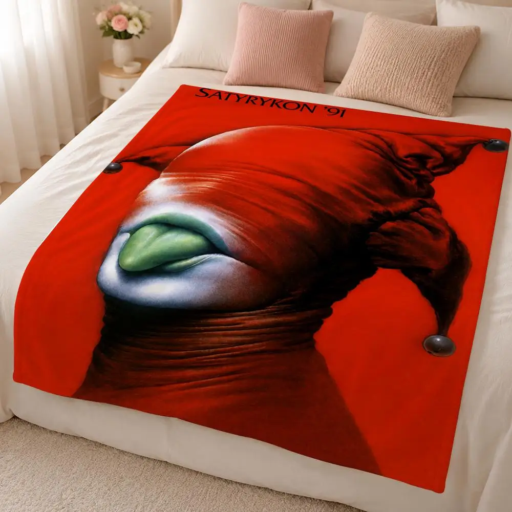 Artist Z-Zdzislaw Beksinski Polish Dark Surrealist Throw 320g Soft Flannel Fleece Throw Blanket Cover Sofa Bed Dorm Nap Gift