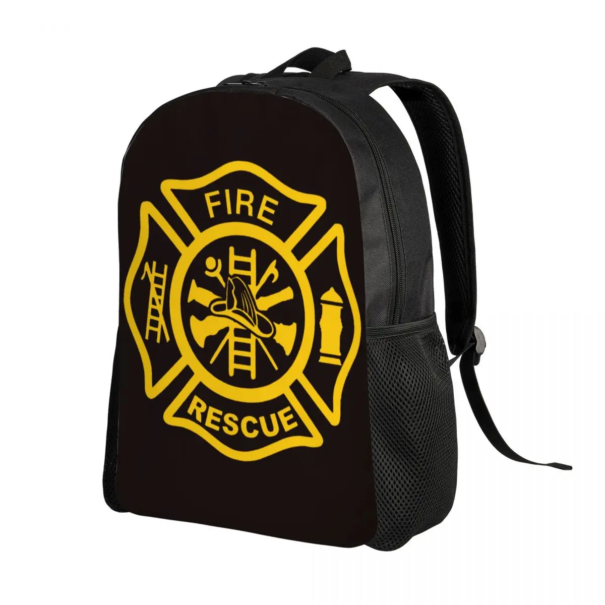 Firefighter Fire Rescue Travel Backpack Men Women School Computer Bookbag College Student Daypack Bags