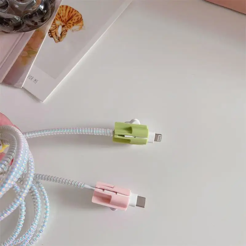 Lovely Cartoon Body Charger Cable Winder Cartoon Data Line Cord Cable Protector for iphone cable Charging Cable