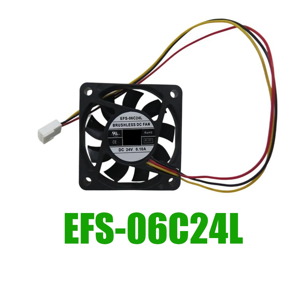 

EFS-06C24L DC24V 0.10A 60*60*15MM 3PIN Cooling Fan