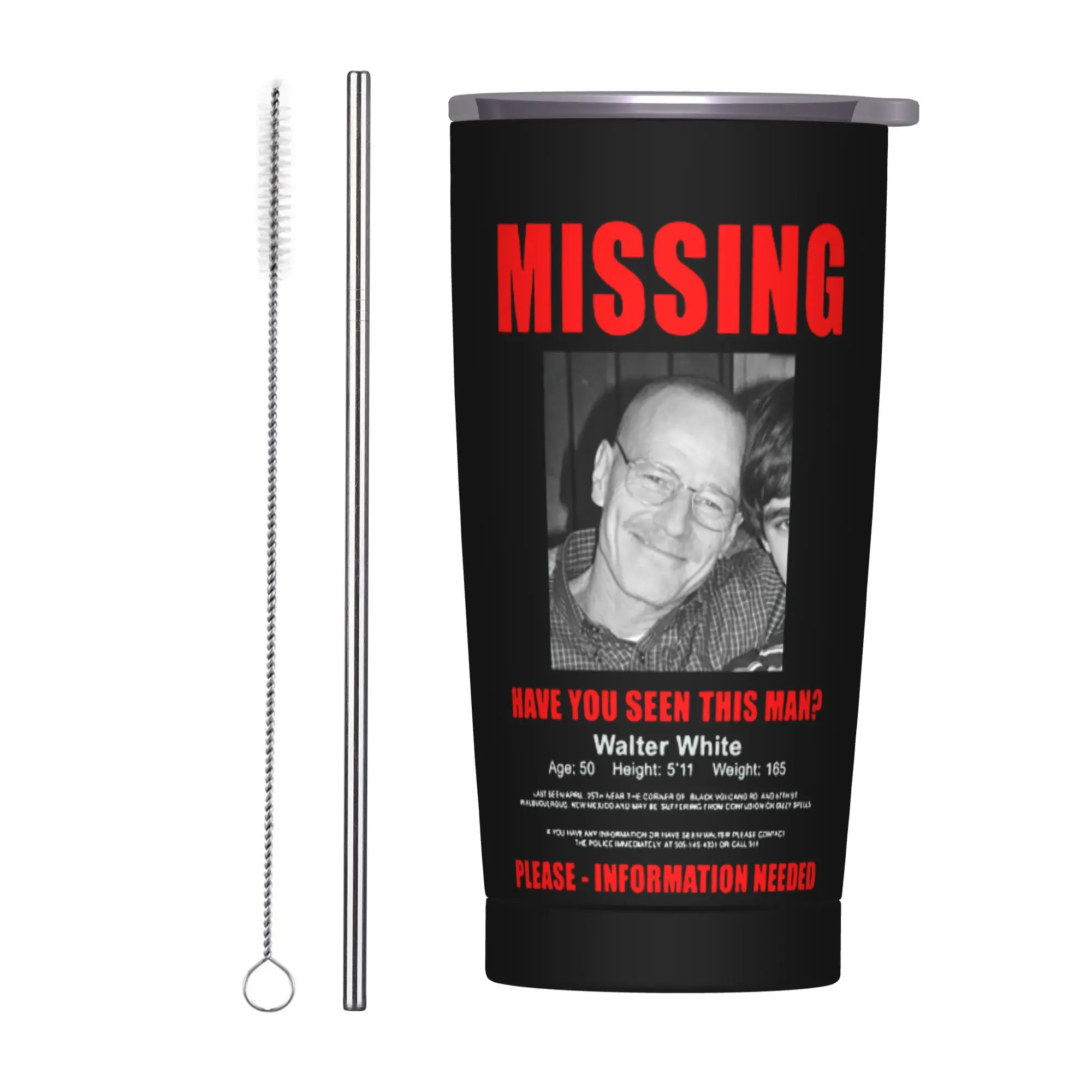 

Термокружка из нержавеющей стали с надписью «Breaking Bad Missing», портативная, для горячих напитков, автомобильная, для пляжа, бутылка для воды