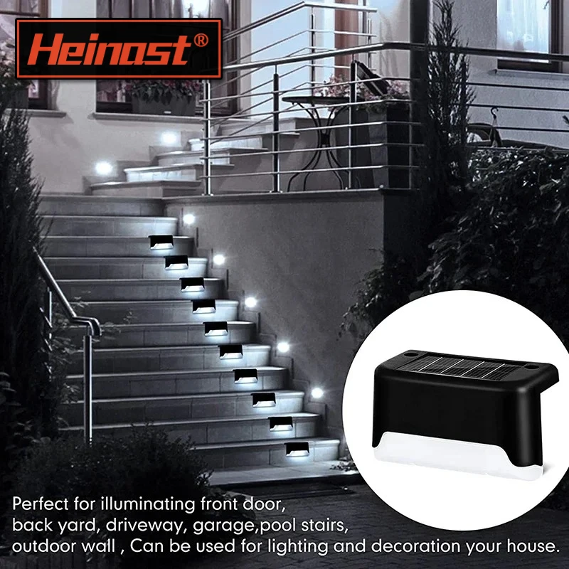 

4/8/12Pcs Solar Deck Lights Outdoor Waterproof LED Fence Lights Step Garden Decorate Lamp for Patio Stairs Railing Pathway