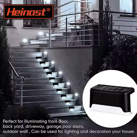 4/8/12Pcs Solar Deck Lights Outdoor Waterproof LED Fence Lights Step Garden Decorate Lamp for Patio Stairs Railing Pathway