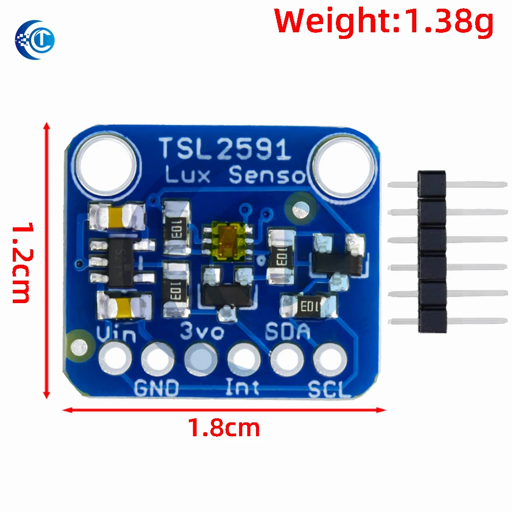 EGBO TSL2591 IIC I2C moduł Breakout czujnika światła wysoki zakres dynamiki tablica cyfrowa TSL25911FN 3.3V 5V Diy elektroniczny — zdjęcie produktu 2