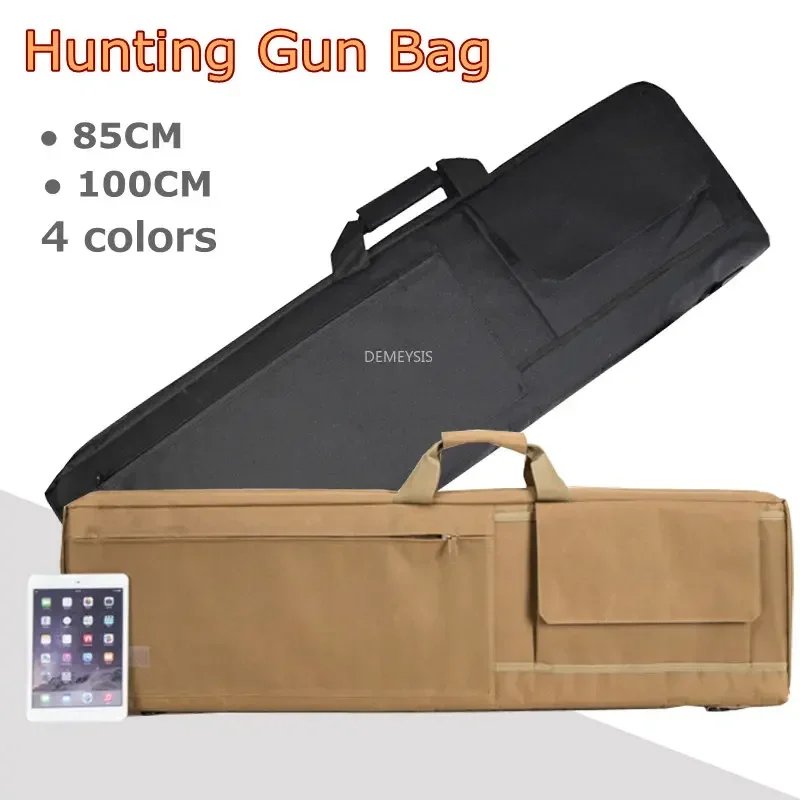 85 CM / 100 CM Tactical Rifle Bags Outdoor Shooting Hunting Sniper Gun Carry Case Padded Gun Protection Shoulder Bag