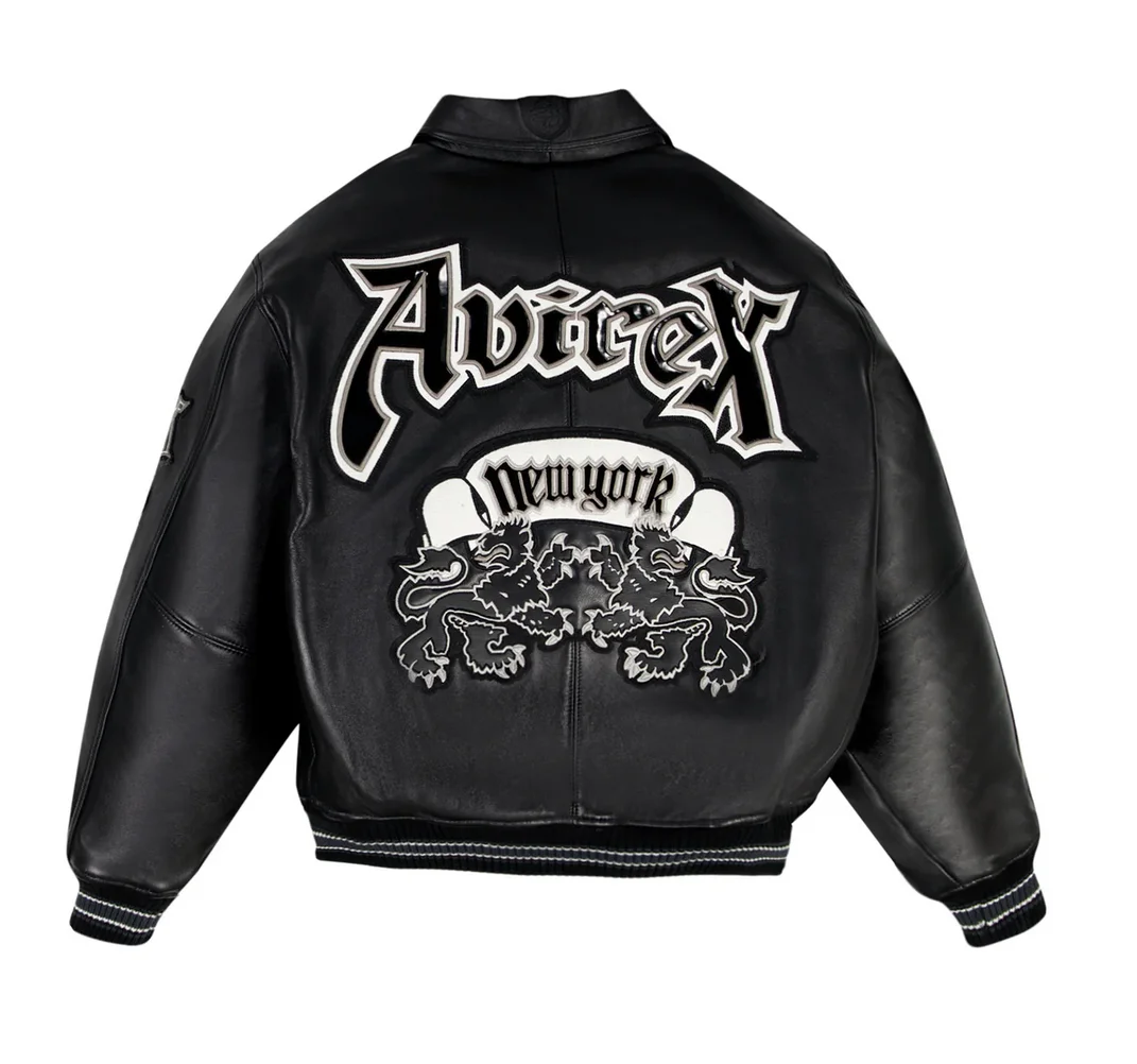 Avirex Goth veste en cuir avec Patch d'art Griffin nouveauté hommes importation européenne peau d'agneau décontracté manteau en cuir véritable haut