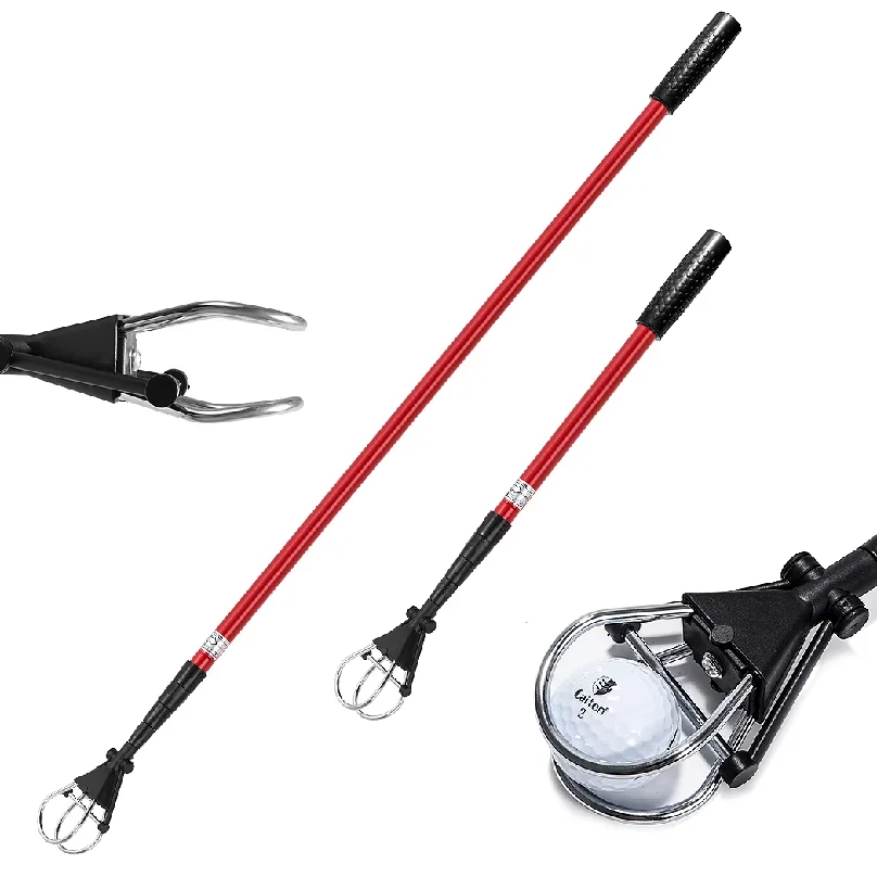 Caiton 6FT/15FT Golf Ball Retriever Telescopic Aluminum Shaft Lightweight Durable Water Ball Pickup Tool for Men Women Golfers