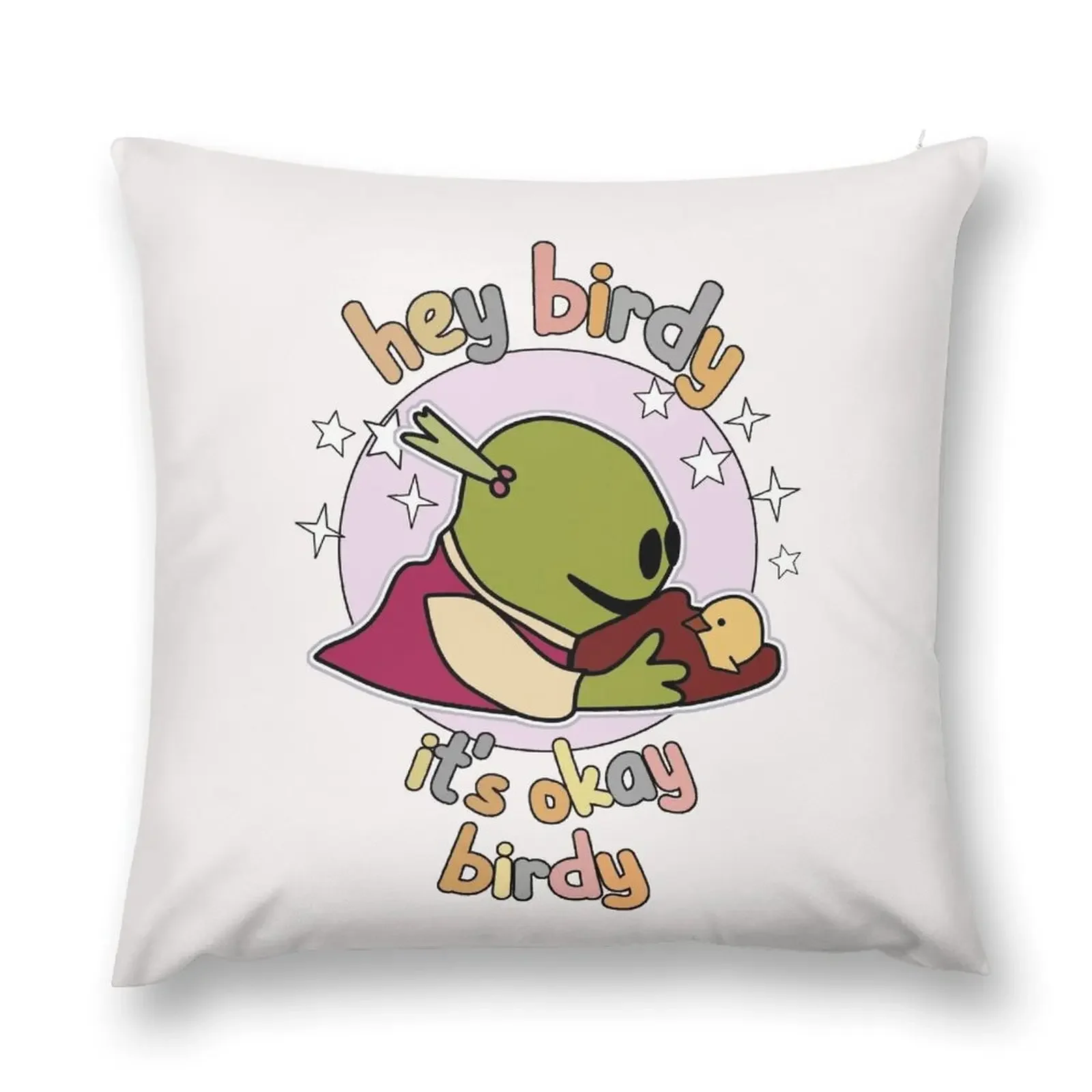 Hey Birdy It's Okay Birdy Nanalan Mona Funny Meme Throw Pillow Pillows Aesthetic Cushions Pillow Covers Decorative pillow