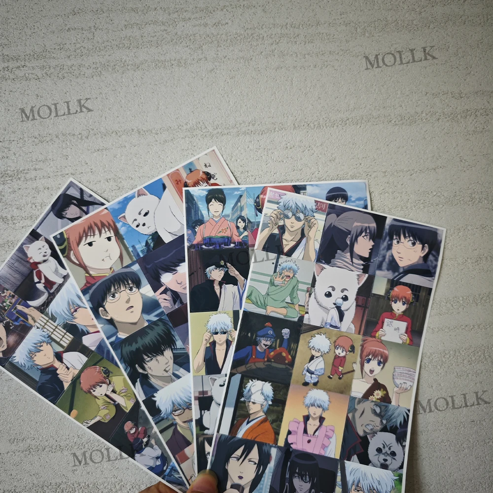 Anime Adesivos de Sakata Gintoki, Shimura Shinpachi, Gintama, Adesivos para Skate, Mala, Telefone, Decalques Okita Sougo, 10 PCs, 30 PCs, 59PCs