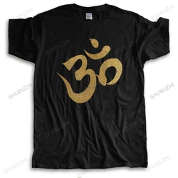 Men Cotton casual T Shirt Om Ohm Aum  Yogaer Buddhism Meditation Mandala Hinduism Hindu Sanskrit Zen bigger size Loose tops