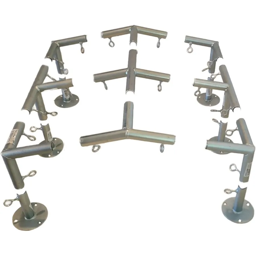 

6 Leg Style Carport Canopy EMT Pipe Fittings Low Peak Connectors with 102 Degree Angle for Structural Support and Stability in