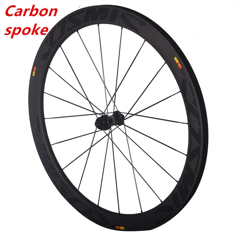 

700c Carbon Spoke Ultra-light Carbon Fiber WheelSet Road Disc brake 50mm carbon knife disc brake Ceramic bearing