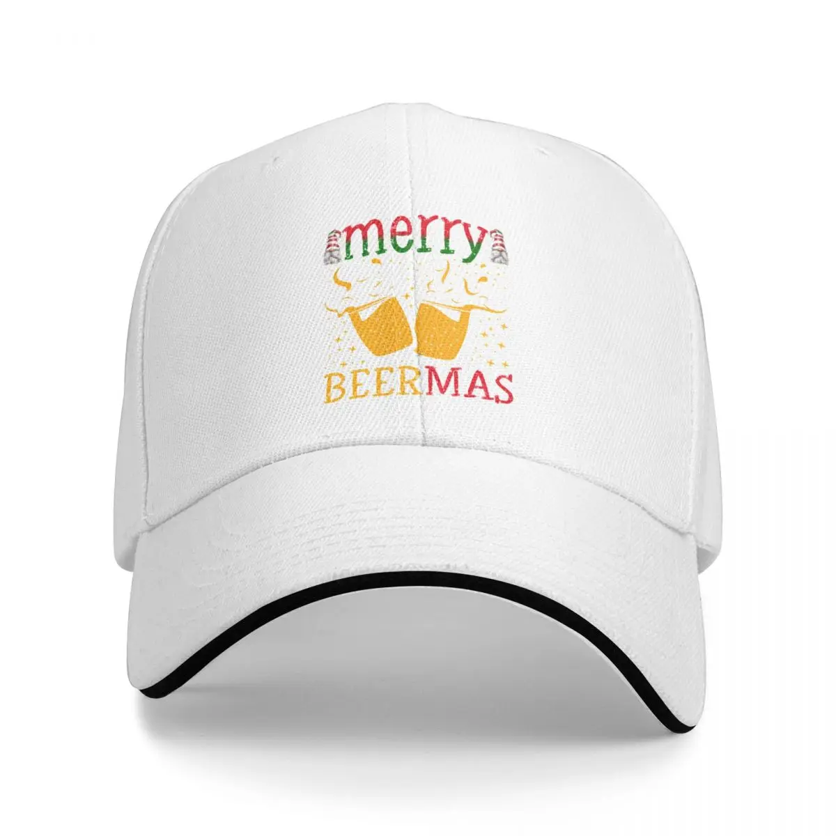 

Merry Beermas Drinking Funny Christmas Santa Midget GiftBucket Hat Baseball Cap Visor baseball cap Women's hat Men's