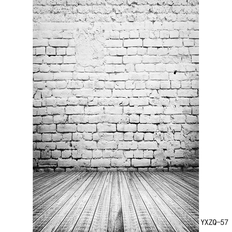 SHENGYONGBAO Art Fabric Brick Wall Wooden Floor Photography Backdrops Portrait Photo Background Studio Prop YXZQ-02