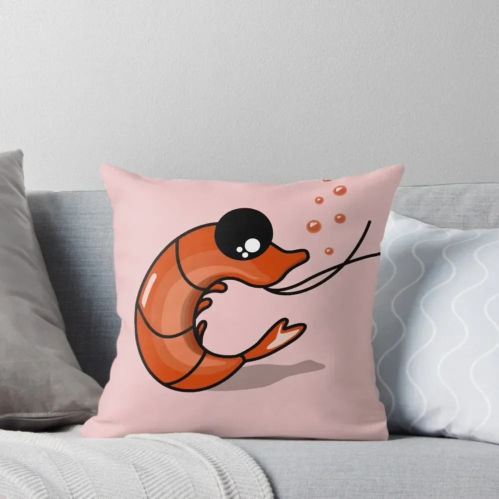 

Gerald the Kawaii Shrimp Throw Pillow luxury throw pillow covers Pillows Aesthetic pillow