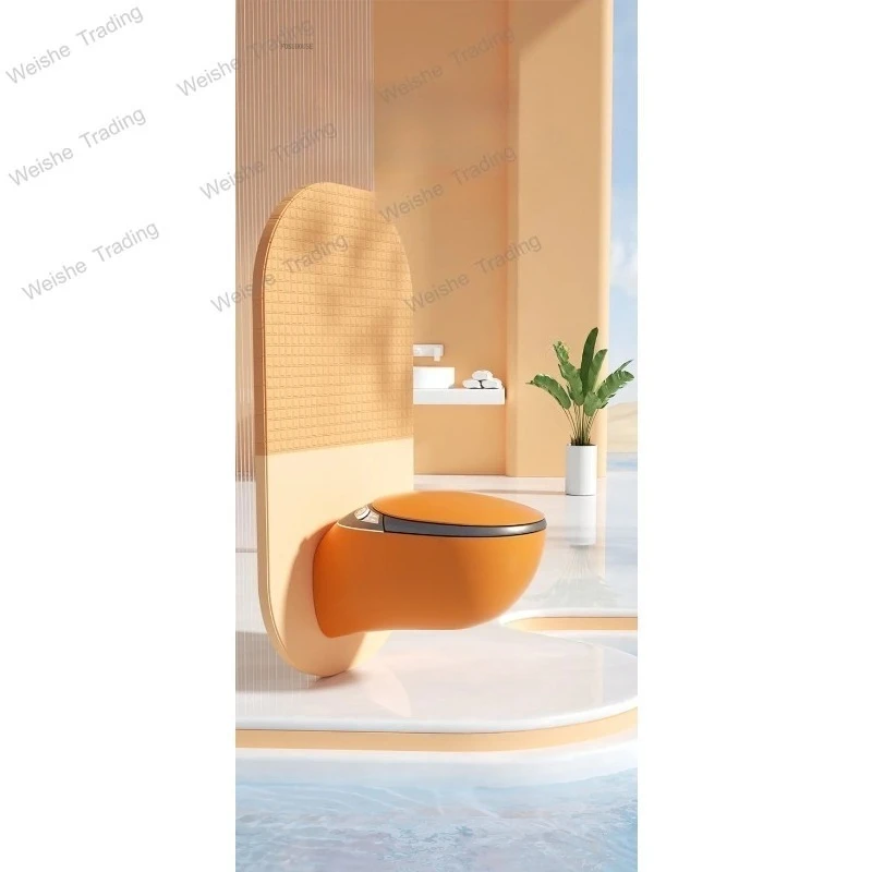 

A50 Automatic Color and Black Smart Toilet for Bathroom Fixture Home Wall-mounted Wc Toilets with Tank Automatic Flip