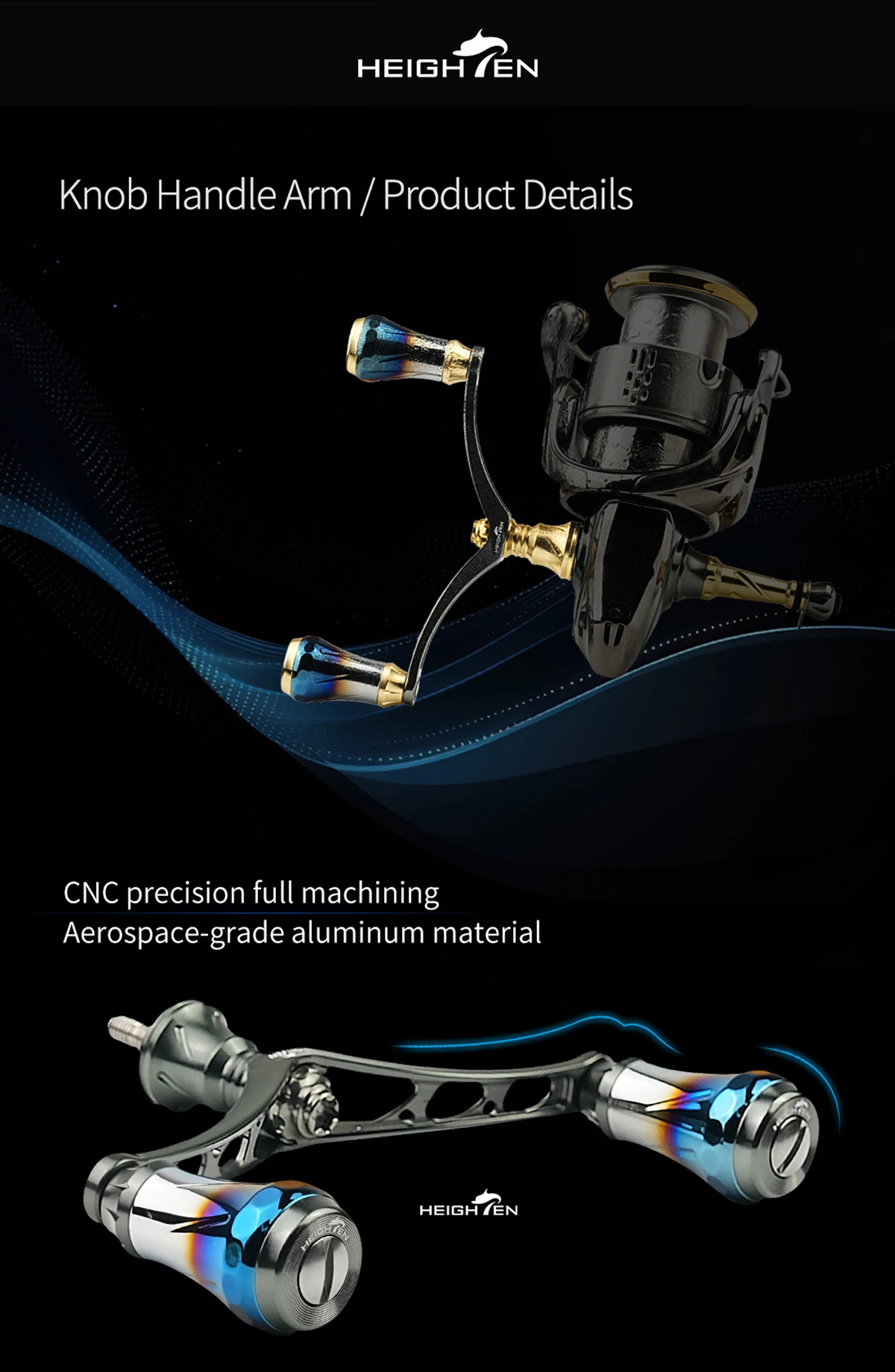 Spinn rollen griff 98mm für Shimano Daiwa Spinn rolle – Detail 2